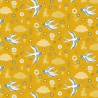 100% Cotton Fabric | Nutex | Fields of Gold - Swallows Yellow | 112cm Wide
