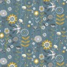 100% Cotton Fabric | Nutex | Fields of Gold - Garden Teal | 112cm Wide