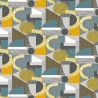 100% Cotton Fabric | Nutex | Fields of Gold - Abstract Multi Shapes | 112cm Wide