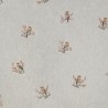 SALE Cotton Rich Linen Look Fabric Robins Birds Animals Upholstery 140cm Wide
