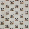 Cotton Rich Linen Look Fabric Digital Farm Dairy Cows Floral Allover 140cm Wide