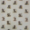 Cotton Rich Linen Look Fabric Digital Dachshund Dog Allover 140cm Wide