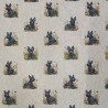 Cotton Rich Linen Look Fabric Digital Scottish Terrier Dogs Allover 140cm Wide