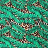 100% Viscose Fabric | Little Johnny | Leopard Leaves - Tropical | 140cm Wide