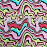 100% Viscose Fabric | Little Johnny | Swirly - Multicolour Liquid | 140cm Wide