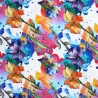 100% Viscose Fabric | Little Johnny | Watercolour Flowers - Bedford | 140cm Wide