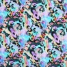100% Viscose Fabric | Little Johnny | Watercolour Leopard - Vibrant | 140cm Wide