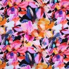100% Viscose Fabric | Little Johnny | Abstract Flowers - Vibrant | 140cm Wide