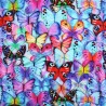 100% Viscose Lawn Fabric | Little Johnny | Butterflies - Colourful | 145cm Wide