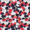 100% Viscose Lawn Fabric | Little Johnny | Abstract Flowers - Multi | 145cm Wide