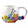 Sew Tasty Knitting Yarn Design Ceramic Mug 500ml | Novelty Craft Gift