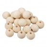 WoodenTrimits Beads 20mm Diameter with 5mm Hole – 12 or 80 Pack