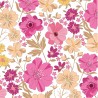 Cotton Jersey Fabric The Crafty Pie Sweet Blooms Floral Delight White 152cm Wide