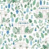 100% Cotton Fabric The Craft Cotton Co Botanical Garden Glass Oasis 112cm Wide