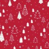 100% Cotton Poplin Fabric | Christmas Xmas - Festive Trees | 150cm Wide