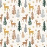 100% Cotton Poplin Fabric | Christmas Xmas - Festive Deer| 150cm Wide