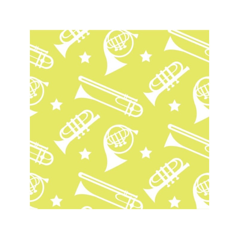 The Sound Of Music Big Brass Band Instrument 100% Cotton Fabric (Fabric Freedom)