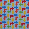 SALE 100% Cotton Fabric Fabric Freedom Zoom Arrows Shapes