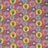SALE 100% Cotton Fabric by Fabric Freedom Monster Mayhem Circles Pink