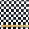 Chef's Check Cotton Drill Fabric Black White 58" Cotton Drill