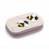 Hobby Gift Appliqué: Bumble Bee Sewing Kit – Linen Zip Case with Appliqué