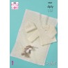 King Cole Crochet Pattern 5562 Cardigan, Bonnet, Booties and Blanket