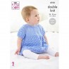 King Cole Knitting Pattern 6104 Cardigan Hat Top Baby Glitz DK