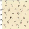 100% Cotton Fabric John Louden Christmas Tossed Robins Festive Xmas