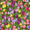 100% Cotton Digital Fabric Timeless Treasures Tulip Field Flowers 112cm Wide