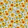 100% Cotton Digital Fabric Timeless Treasures Tossed Sunflowers 112cm Wide