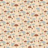 100% Cotton Digital Fabric Dear Stella Alphabet City Mushrooms 112cm Wide