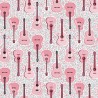 100% Cotton Digital Fabric Dear Stella Shimmer Guitars 112cm Wide
