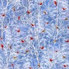 100% Cotton Digital Fabric Timeless Treasures Cardinal On Snowy Tree 112cm Wide