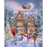 100% Cotton Digital Fabric Timeless Treasures Holiday House Panel 91cm x 112cm