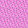 100% Cotton Digital Fabric Dear Stella Mix Tape – Miss Lippy Pink Lips 112cm Wide