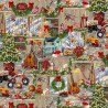 100% Cotton Digital Fabric Timeless Treasures Holiday Favourites – Santa Workshop 112cm Wide