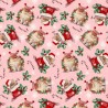 100% Cotton Digital Fabric Timeless Treasures Christmas Holiday Cats Fabric 112cm Wide