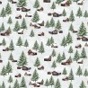 100% Cotton Digital Fabric Timeless Treasures Winter Cabin Scenic Fabric 112cm Wide