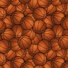 100% Cotton Digital Fabric Timeless Treasures Packed Basketball 112cm Wide