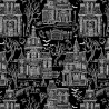 100% Cotton Digital Fabric Timeless Treasures Haunted House Toile Halloween Fabric 112cm Wide