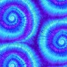 100% Cotton Digital Fabric Timeless Treasures Blue Purple Tie Dye 112cm Wide