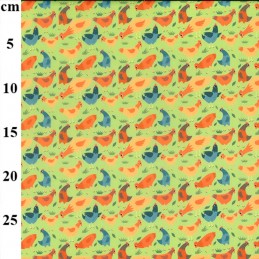 Polycotton Fabric Farmyard...