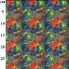 Polycotton Fabric Skateboarding Dinosaur Print – 110cm Wide – Lightweight Craft Fabric