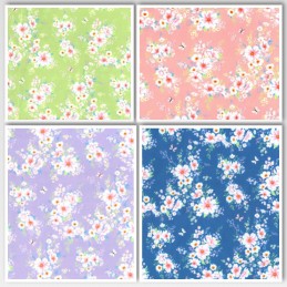 Polycotton Fabric Floral...