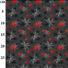 Polycotton Fabric Halloween Spider & Web Print – 110cm Wide – Lightweight Craft Fabric