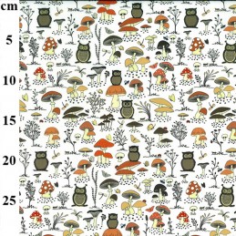 Polycotton Fabric Owls &...