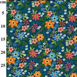 Polycotton Fabric Floral...