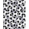 100% Cotton Digital Fabric Timeless Treasures Footballs Soccer Balls 112cm Wide