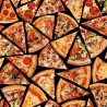 100% Cotton Digital Fabric Timeless Treasures Tossed Pizza Slices 112cm Wide