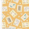 100% Cotton Fabric The Craft Cotton Co Austen's Library Decoupage Postcard 112cm Wide